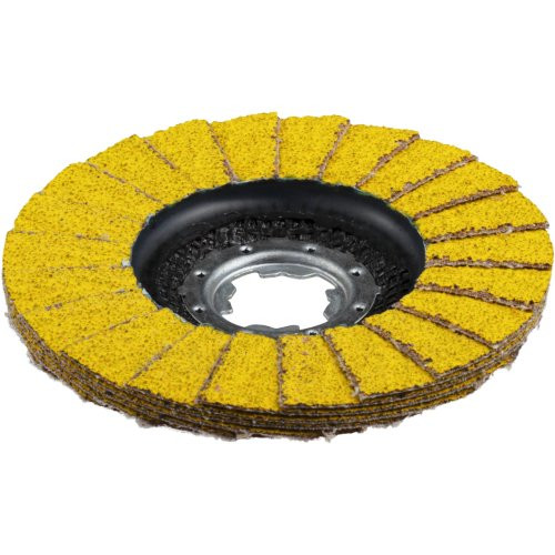 10 Stk | Fächerschleifscheibe V2 POWER Ø 125 mm Ceramic Korn 60 | für X-Lock Winkelschleifer | flach