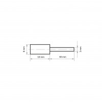 Vorschau: 20 Stk | Polierstift P2ZY Zylinderform 8x10 mm Korn 46 | Schaft 3 mm Vorschau: 20 Stk | Polierstift P2ZY Zylinderform 8x10 mm Korn 46 | Schaft 3 mm