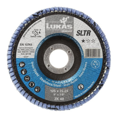 10 Stk | Fächerschleifscheibe SLTR universal Ø 115 mm Zirkonkorund Korn 40 schräg