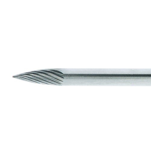 1 Stk | Fräser HFG Spitzbogenform für Edelstahl/Stahl 3x7 mm Schaft 3 mm | Verz. 5