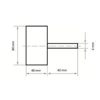 Vorschau: 10 Stk | Fächerschleifer SFV für Edelstahl 80x40 mm Schaft 6 mm Siliciumcarbid Korn 100 Vorschau: 10 Stk | Fächerschleifer SFV für Edelstahl 80x40 mm Schaft 6 mm Siliciumcarbid Korn 100