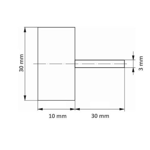 10 Stk | Fächerschleifer SFL universal 30x10 mm Schaft 3 mm Korund Korn 120