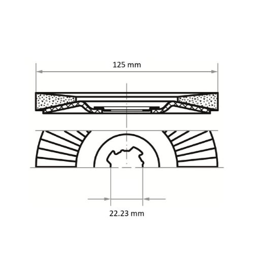 10 Stk | Fächerschleifscheibe V2 POWER Ø 125 mm Ceramic Korn 60 | für X-Lock Winkelschleifer | flach
