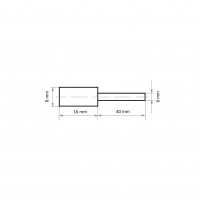 Vorschau: 10 Stk | Polierstift P2ZY Zylinderform 8x16 mm Korn 280 | Schaft 6 mm Vorschau: 10 Stk | Polierstift P2ZY Zylinderform 8x16 mm Korn 280 | Schaft 6 mm