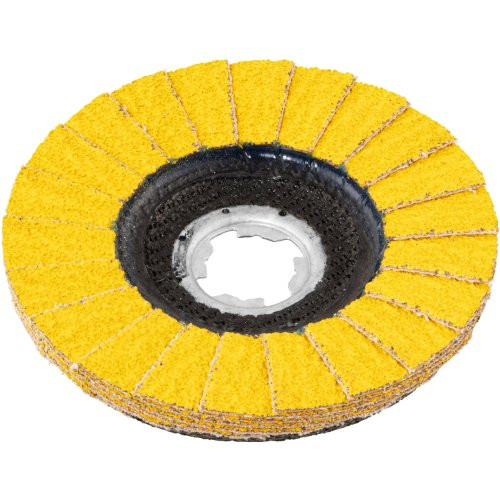 10 Stk | Fächerschleifscheibe V2 POWER Ø 125 mm Ceramic Korn 60 | für X-Lock Winkelschleifer | flach