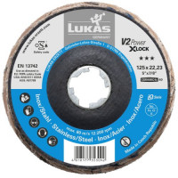 Vorschau: 10 Stk | Fächerschleifscheibe V2 POWER Ø 125 mm Ceramic Korn 60 | für X-Lock Winkelschleifer | flach Vorschau: 10 Stk | Fächerschleifscheibe V2 POWER Ø 125 mm Ceramic Korn 60 | für X-Lock Winkelschleifer | flach