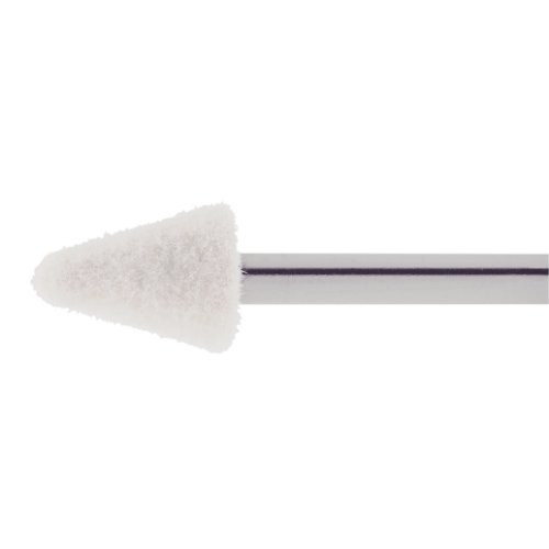 10 Stk | Polierstift P3KE Rundkegelform 20x25 mm Schaft 6 mm Filz für Polierpaste